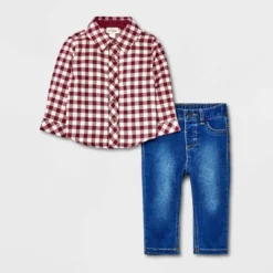 Baby Boys' Flannel Denim Top & Bottom Set - Cat & Jack™ Brown 7 Baby Boys' Flannel Denim Top & Bottom Set - Cat & Jack™ Brown -CAT & JACK Shop GUEST 915a7421 76f4 4d39 8316 aa6a38876c3b
