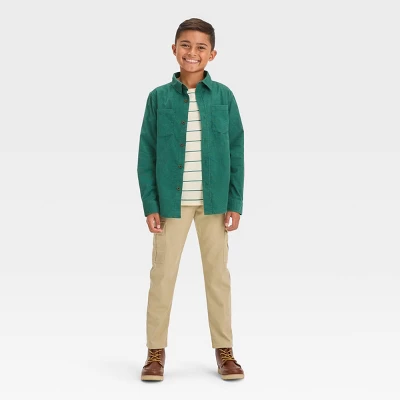 Boys' Long Sleeve Corduroy Button-Down Shirt - Cat & Jack™ 2 Boys' Long Sleeve Corduroy Button-Down Shirt - Cat & Jack™ - Image 2