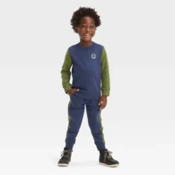 Toddler Boys' Long Sleeve Fleece Crewneck And Jogger Pants Set - Cat & Jack™ Navy Blue -CAT & JACK Shop GUEST 95349c7d 093b 4084 ac04 cb9c4c450c2b