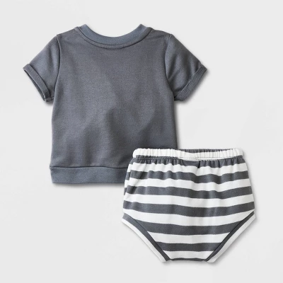 Baby 2pc 'Itsy Bitsy' Sweatshirt & Bottom Set - Cat & Jack™ Gray 1 Baby 2pc 'Itsy Bitsy' Sweatshirt & Bottom Set - Cat & Jack™ Gray