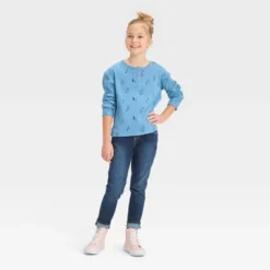 Girls' Long Sleeve Henley Waffle Top - Cat & Jack™ -CAT & JACK Shop GUEST 99d2bdc6 b1a3 40d4 922b 91375494e7eb