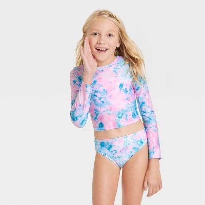 Girls' Tie-Dye Dreamer Swimwear Set - Cat & Jack™ 4 Girls' Tie-Dye Dreamer Swimwear Set - Cat & Jack™ - Image 4