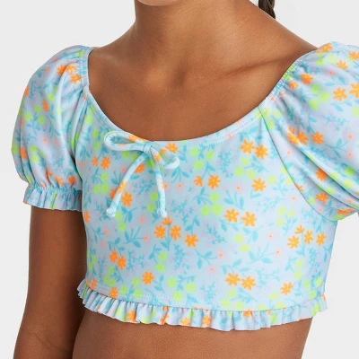 Girls' 2pc Garden Girl Bikini Set - Cat & Jack™ 1 Girls' 2pc Garden Girl Bikini Set - Cat & Jack™