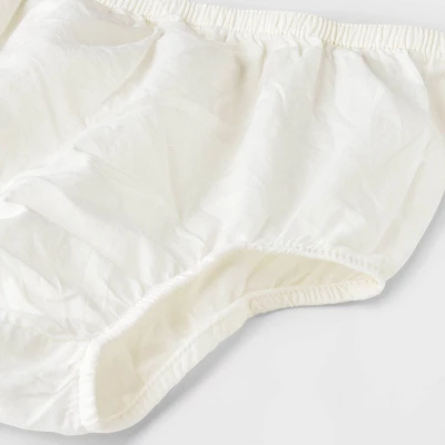 Baby Girls' Floral Embroidered Dress & Bottom Set - Cat & Jack™ Cream 3 Baby Girls' Floral Embroidered Dress & Bottom Set - Cat & Jack™ Cream - Image 3