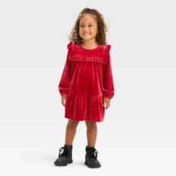 Toddler Girls' A-Line Long Sleeve Dress - Cat & Jack™ Red -CAT & JACK Shop GUEST aaac908f 8815 47c0 9fe5 70c73cc7977e