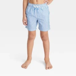Boys' Striped Seersucker Swim Trunks - Cat & Jack™ Blue -CAT & JACK Shop GUEST b9d5da39 5316 4a3b 865a 4a30e0412109
