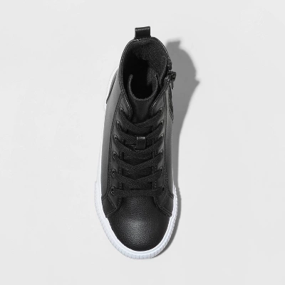 Boys' Glenn High-Top Sneakers - Cat & Jack™ Black 2 Boys' Glenn High-Top Sneakers - Cat & Jack™ Black - Image 2