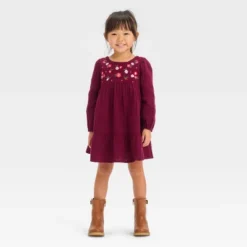 Toddler Girls' Floral Long Sleeve Dress - Cat & Jack™ Burgundy 5 Toddler Girls' Floral Long Sleeve Dress - Cat & Jack™ Burgundy -CAT & JACK Shop GUEST c3be0877 ed35 4195 845a e8c6e7195eee