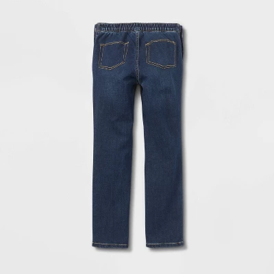 Girls' Adaptive Jeans - Cat & Jack™ Dark Wash 1 Girls' Adaptive Jeans - Cat & Jack™ Dark Wash