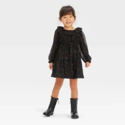 Toddler Girls' Dots Dress - Cat & Jack™ Black -CAT & JACK Shop GUEST c6132796 d256 4c63 95f5 39ba2f9a785e