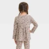 Toddler Girls' Ribbed Leopard Shirt - Cat & Jack™ Beige