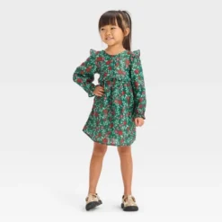Toddler Girls' Floral Long Sleeve Dress - Cat & Jack™ Green 5 Toddler Girls' Floral Long Sleeve Dress - Cat & Jack™ Green -CAT & JACK Shop GUEST ca3e66d2 3d73 4be8 9f76 52711863e743