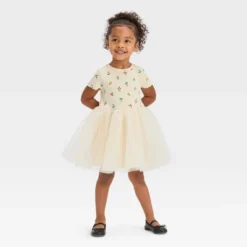 Toddler Girls' Floral Short Sleeve Knit Tulle Dress - Cat & Jack™ Off-White 5 Toddler Girls' Floral Short Sleeve Knit Tulle Dress - Cat & Jack™ Off-White -CAT & JACK Shop GUEST ccee2d9f 71f7 484b aea4 3a052af9bd58