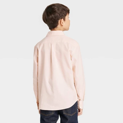 Boys' Long Sleeve Twill Button-Down Shirt - Cat & Jack™ 1 Boys' Long Sleeve Twill Button-Down Shirt - Cat & Jack™