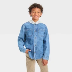Boys' Long Sleeve Hooded Shacket - Cat & Jack™ Medium Wash 5 Boys' Long Sleeve Hooded Shacket - Cat & Jack™ Medium Wash -CAT & JACK Shop GUEST d7acd545 430d 45ec a60d 993d09a2b2e6