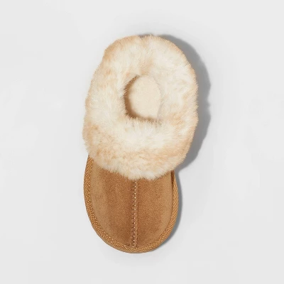 Toddler Callie Faux Fur Cuff Bootie Slippers - Cat & Jack™ 2 Toddler Callie Faux Fur Cuff Bootie Slippers - Cat & Jack™ - Image 2