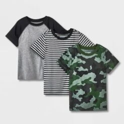 Toddler Boys' 3pk Camoflauge Short Sleeve Shirt - Cat & Jack™ Gray/Black -CAT & JACK Shop GUEST dda2e0fe 255a 4969 a060 2b259efb9109
