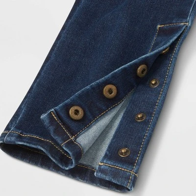 Girls' Adaptive Jeans - Cat & Jack™ Dark Wash 3 Girls' Adaptive Jeans - Cat & Jack™ Dark Wash - Image 3