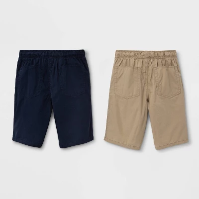 Boys' 2pk Pull-On Woven Shorts - Cat & Jack™ 1 Boys' 2pk Pull-On Woven Shorts - Cat & Jack™