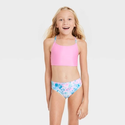 Girls' Tie-Dye Dreamer Swimwear Set - Cat & Jack™ 1 Girls' Tie-Dye Dreamer Swimwear Set - Cat & Jack™