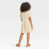 Girls' Short Sleeve Woven Dress - Cat & Jack™ Ivory Dot