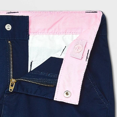 Girls' 2pk Uniform Chino Shorts - Cat & Jack™ Blue 2 Girls' 2pk Uniform Chino Shorts - Cat & Jack™ Blue - Image 2