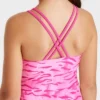 Girls' Tiger Tie-Dye One Piece Rash Guard - Cat & Jack™ Pink
