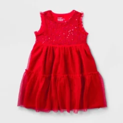 Toddler Girls' Adaptive Sequin Tulle A-Line Dress - Cat & Jack™ Red -CAT & JACK Shop GUEST eae31f44 b478 4a3a 8730 571e1691da3d