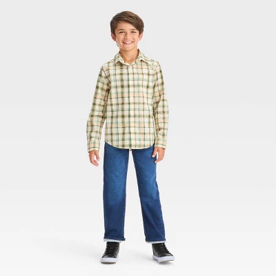 Boys' Long Sleeve Plaid Button-Down Shirt - Cat & Jack™ 2 Boys' Long Sleeve Plaid Button-Down Shirt - Cat & Jack™ - Image 2