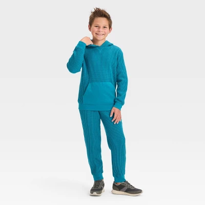 Boys' Waffle Knit Jogger Pants - Cat & Jack™ 2 Boys' Waffle Knit Jogger Pants - Cat & Jack™ - Image 2