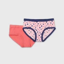 Girls' Adaptive 2pk Heart Briefs - Cat & Jack™ Salmon Pink -CAT & JACK Shop GUEST ef817a0e 9f7f 40bd 90b2 c2093789d3bd