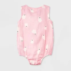 Baby Girls' Ghost Gauze Sleeveless Romper - Cat & Jack⢠Light Pink