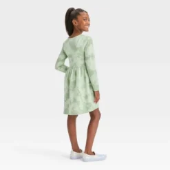 Girls' Long Sleeve French Terry Tie-Dye Dress - Cat & Jack™