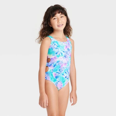 Girls' Sweetie Tie-Dye One Piece Swimsuit - Cat & Jack™ 3 Girls' Sweetie Tie-Dye One Piece Swimsuit - Cat & Jack™ - Image 3