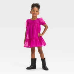 Toddler Girls' Dress - Cat & Jack™ Magenta Pink -CAT & JACK Shop GUEST f8eac1ff c708 4e26 97d1 dad6b53cc98a
