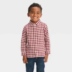 Toddler Boys' Long Sleeve Reversible Flannel Shirt - Cat & Jack™ Burgundy -CAT & JACK Shop GUEST f9f55d5c 1dcc 4035 84c9 79b2e82b4120