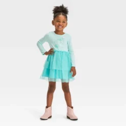 Toddler Girls' Unicorn Long Sleeve Dress - Cat & Jack™ Aqua Blue -CAT & JACK Shop GUEST fb95e583 335a 4905 8078 a0cf503f9b88