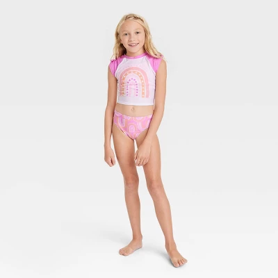 Girls' 3pc Over The Rainbow Swimwear Set - Cat & Jack™ 4 Girls' 3pc Over The Rainbow Swimwear Set - Cat & Jack™ - Image 4