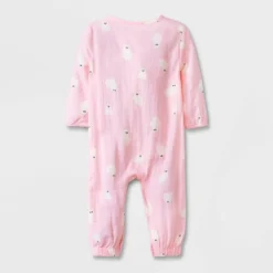 Baby Girls' Ghost Gauze Long Sleeve Romper - Halloween - Cat & Jack⢠Light Pink